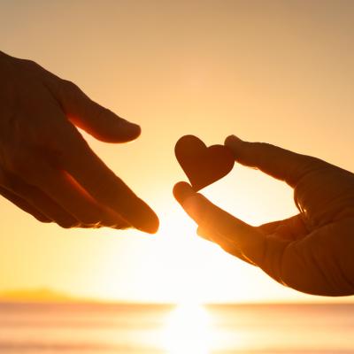 handing someone a heart